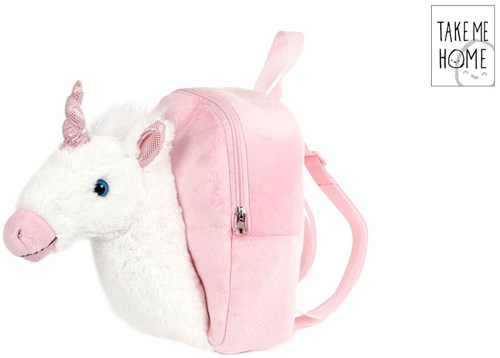 Unicorn rugzak 3D eenhoorn 26cm kindertas roze kleurrijk