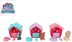 Hond speelhuis speelgoed met accessoires 7cm - leuk hondenhuisje