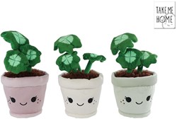 Pluche knuffel plant klavertje-4 19cm multi kleuren speelgoed