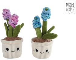 Pluche plant knuffel hyacint decoratie Take Me Home 29cm multicolor