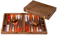 Engelhart Games backgammon houten spel 15 inch oranje maple luxe