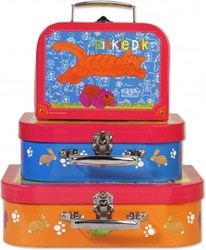 Simply Kofferset Dikkie Dik 3-delig kinderkoffer met vrolijke print