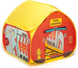 Pop It Up Brandweerstation - Speeltent met bedrukte Bodem - Snel opbouwen & afbreken door pop-up mechanisme - Voor jongens & meisjes