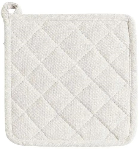 Linen and More pannenlap katoen off white 20x20cm keukenaccessoire