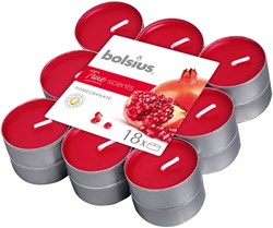 Bolsius geurtheelicht 4 uur 18 stuks Granaatappel