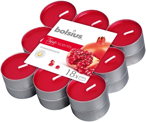 Bolsius Geurtheelichten True Scents granaatappel 18 stuks