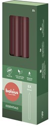 Bolsius dinerkaars 230/20 8 stuks - velvet rood