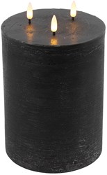 Countryfield LED stompkaars zwart 15x15x22,5cm met warm wit licht