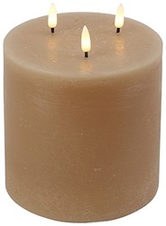 Countryfield LED stompkaars beige 15x15x17,5cm - rustieke sfeerverlichting
