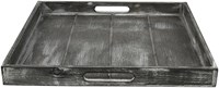 Countryfield dienblad speelgoed vierkant Claudina 40cm grijs decoratief