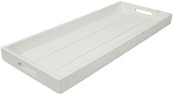 Countryfield dienblad hout wit rechthoekig 24x60cm serveerblad