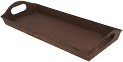 Countryfield dienblad decoratie roest 38x16cm metalen schaal
