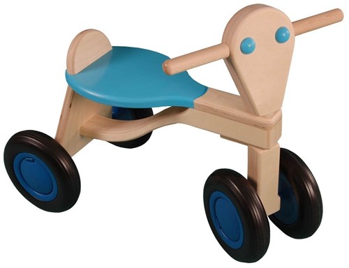 Van Dijk Toys berken houten loopfiets - Lichtblauw