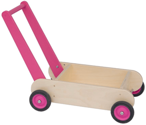 Van Dijk Toys Houten Loopwagen Roze van dijk toys kopen in de aanbieding