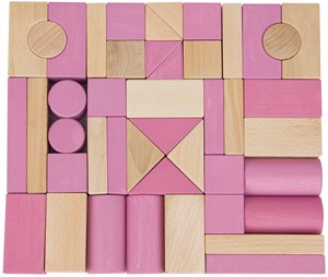 Van Dijk Toys Blokkenset Rozeblank van dijk toys kopen in de aanbieding