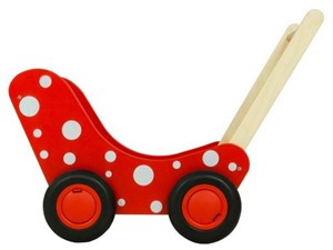 Van Dijk Toys Poppenwagen Rood Met Witte Stippen Flatpacked van dijk toys kopen in de aanbieding