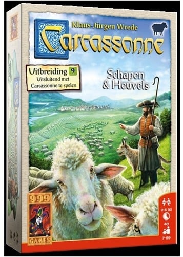 999 Games 999 Games Carcassonne Schapen en Heuvels Bordspel 7+