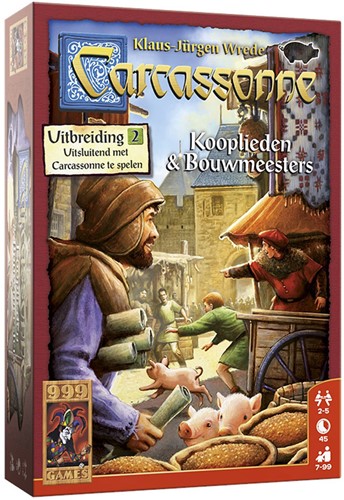 999 Games Carcassonne: Kooplieden & Bouwmeesters - Bordspel - 7+