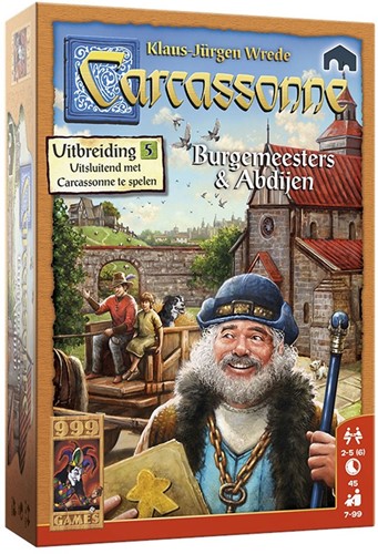 999 Games Carcassonne: Burgemeesters en Abdijen - Bordspel - 7+