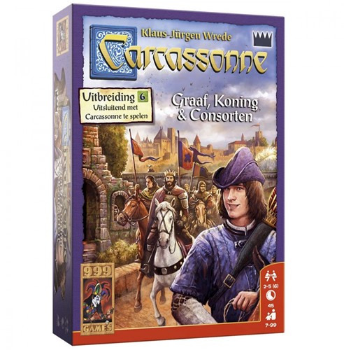 999 Games Carcassonne: Graaf, Koning en Consorten - Bordspel - 7+