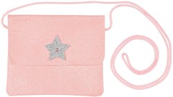Souza Tas Bapke l.roze glitter, zilver ster (1 stuk)