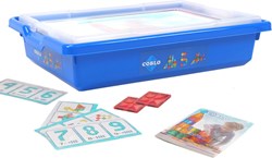 Coblo speelgoed magnetische tegels Classic schoolbox 100 stuks
