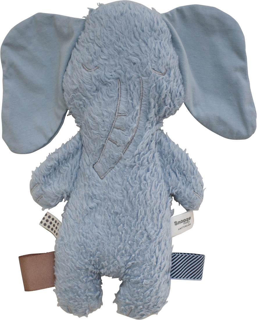 Anemoon vis moord bruid Snoozebaby Organische Knuffel Olifant Olly Fresh Blue - 26 cm kopen?