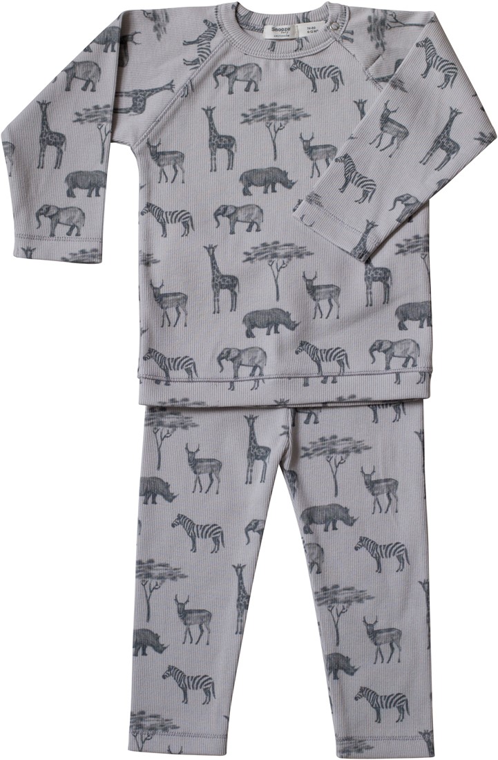 Buitengewoon aanwijzing mezelf Snoozebaby Organische Pyjama Safari Grey - maat 86-92 kopen?