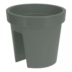 Balkonbak kunststof groen rond 28 cm - plantenbak balkon buiten