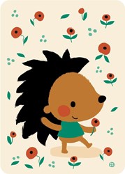 Bora Shop ansichtkaart egel Poppy - vrolijke kaart voor kinderen