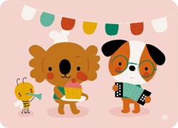 Bora Shop Cupcake party postkaart - vrolijke uitnodiging kaart