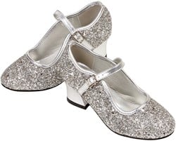 Souza Schoentjes hoge hak Marguerita, zilver glitter, mt. 36 (1 paar)