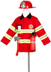 Souza for Kids Brandweerman verkleedset - 4-7 jaar - inclusief helm