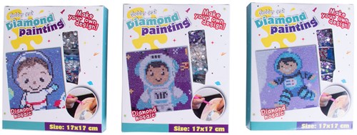 Diamond Painting set 17x17cm space assorti