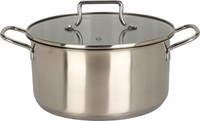Kookpan RVS speelgoed met glazen deksel - educatief keukenspel 22cm