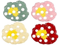 HBX natural living bloemschikdeksel kunststof rond 15 cm bloemschikken