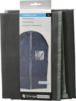Kledinghoes kleding beschermhoes grijs 60x100cm met kijkvenster