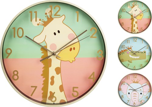 Wandklok speelgoed kleurrijk 25cm voor kinderen - educatief
