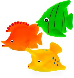 Mom's Care badspeelgoed vissen set - 3 stuks kleurrijk BPA-vrij