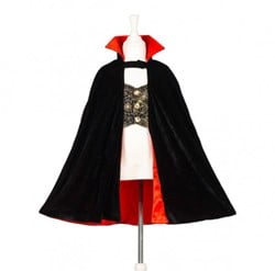 Souza Dracula cape + tanden, 4-8 jaar, 98-128 cm (1 set)