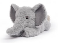 One Love knuffel olifant Tai grijs - zachte pluche speelgoedknuffel