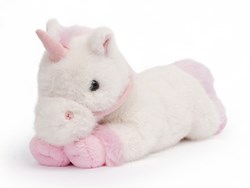 One Love knuffel eenhoorn - zachte pluche speelgoed roze wit