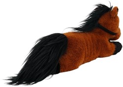 One Love knuffel paard Carly zwart en wit - zachte pluche knuffel