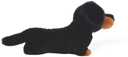 One Love knuffel teckel Pumpkin zwart bruin - zachte pluche hond
