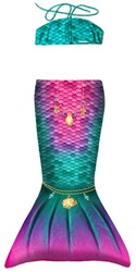 Kuaki zeemeermin peuter set Star multicolor zwemstaart 2XS