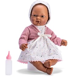 Asi babypop Oli 30cm - pop met witte jurk - speelgoedpop