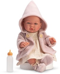 Asi babypop Maria 43cm - poppenkleding Rose Iris - speelgoedpop