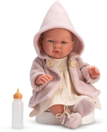 Asi babypop Maria 43cm - poppenkleding Rose Iris - speelgoedpop