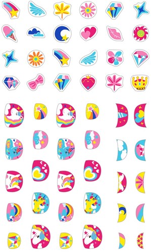 Avenir nagelstickers eenhoorn - Nail Art voor kinderen - kleurrijke stickers-3