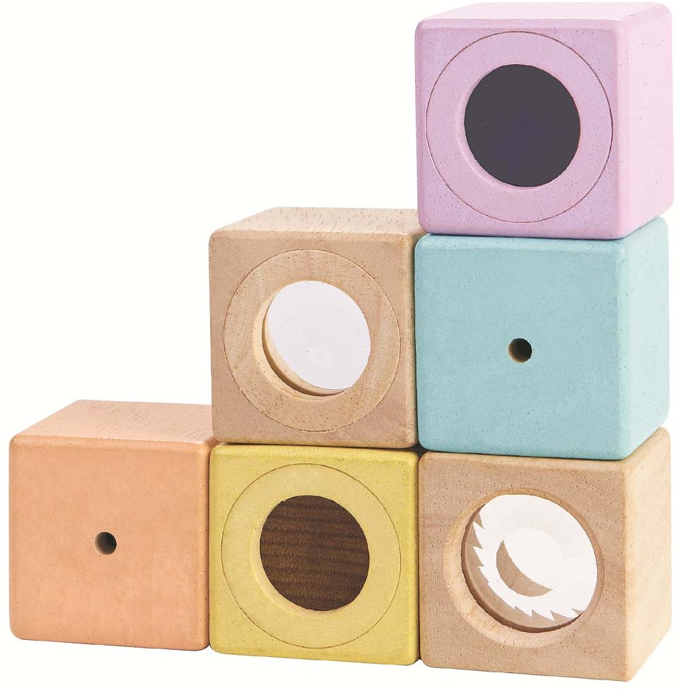 Plan Toys houten blokken Zintuigen Plantoys Houten Baby Sensory Tumbling Pastel | Plantoys